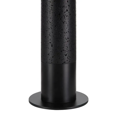 Kampen Matte Black Travertine Table Lamp -3