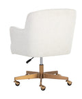 Karina Copenhagen White Boucle Swivel Office Chair-4