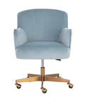 Karina Cornflower Blue Fabric Swivel Office Chair-2