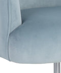 Karina Cornflower Blue Fabric Swivel Office Chair-5