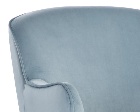 Karina Cornflower Blue Fabric Swivel Office Chair-6