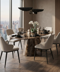 Kash Beige Fabric Dining Chairs - Set of 2