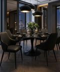 Kash Black Faux Leather Dining Chairs - Set of 2