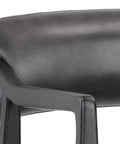 Keagan Charcoal Modern Leather Counter Stool -4