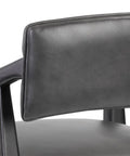Keagan Charcoal Modern Leather Counter Stool -5