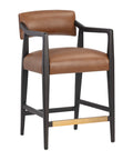 Keagan Tobacco Modern Leather Counter Stool-1