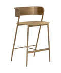 Keanu Antique Gold Modern Metal Counter Stool -1