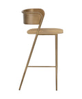 Keanu Antique Gold Modern Metal Counter Stool -2