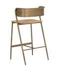 Keanu Antique Gold Modern Metal Counter Stool -3