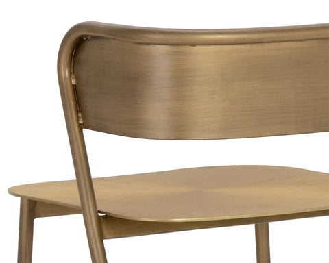 Keanu Antique Gold Modern Metal Counter Stool -4