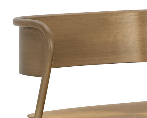 Keanu Antique Gold Modern Metal Counter Stool -5