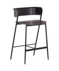 Keanu Gunmetal Modern Metal Counter Stool -1