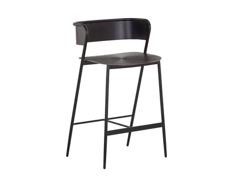 Keanu Gunmetal Modern Metal Counter Stool -1