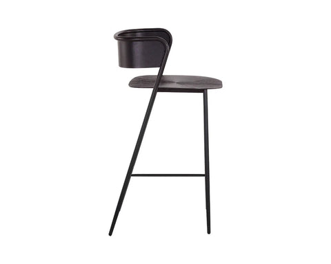 Keanu Gunmetal Modern Metal Counter Stool -3