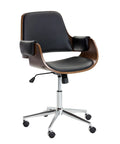 Kellan Onyx Faux Leather Swivel Office Chair-1