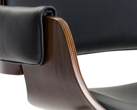 Kellan Onyx Faux Leather Swivel Office Chair-4