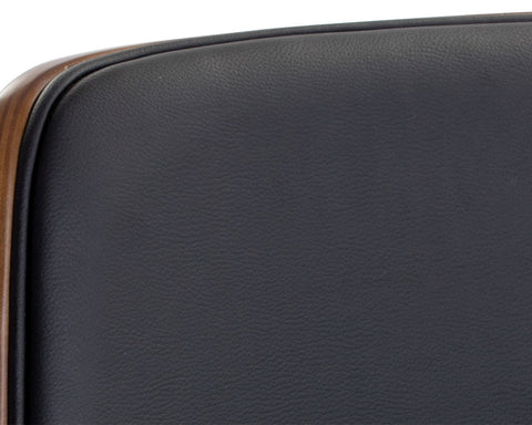 Kellan Onyx Faux Leather Swivel Office Chair-5