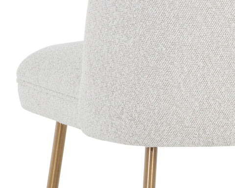 Kelty White Modern Boucle Counter Stool-4