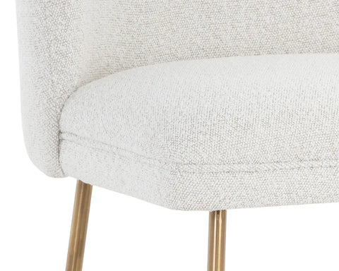 Kelty White Modern Boucle Counter Stool-6