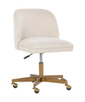 Kenna Belfast Oatmeal Fabric Swivel Office Chair -1