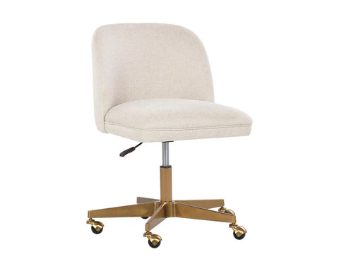 Kenna Belfast Oatmeal Fabric Swivel Office Chair -1