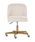 Kenna Belfast Oatmeal Fabric Swivel Office Chair -2