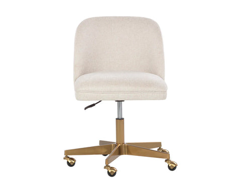 Kenna Belfast Oatmeal Fabric Swivel Office Chair -2