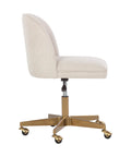 Kenna Belfast Oatmeal Fabric Swivel Office Chair -3