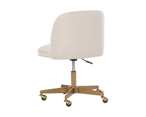 Kenna Belfast Oatmeal Fabric Swivel Office Chair -4