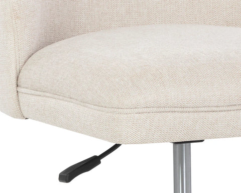 Kenna Belfast Oatmeal Fabric Swivel Office Chair -5