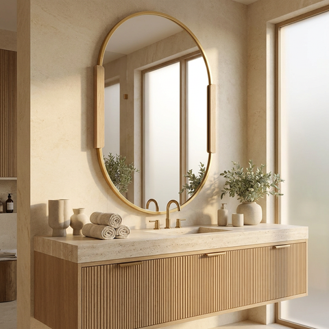 Kerianne Gold Modern Wall Mirror 