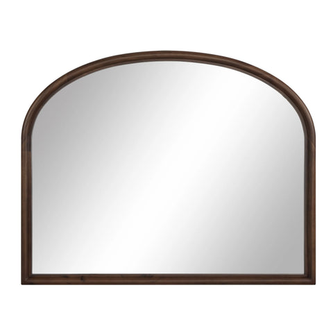 Kindra Walnut Wood Modern Wall Mirror -1
