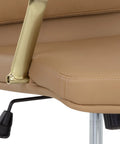 Kleo Tan Faux Leather Office Chair-5