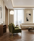 Koloa Champagne & White Glass Floor Lamp 