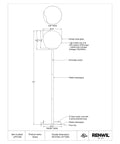 Koloa Champagne & White Glass Floor Lamp -5