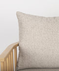 Kopari Beige Tweed Fabric & Light Brown Wood Accent Chair-6