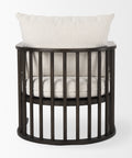 Kopari White Boucle & Dark Brown Wood Accent Chair-5