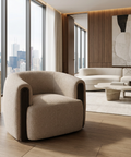 Kornelia Mushroom Fabric Barrel Accent Chair 