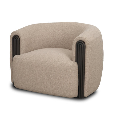 Kornelia Mushroom Fabric Barrel Accent Chair -1