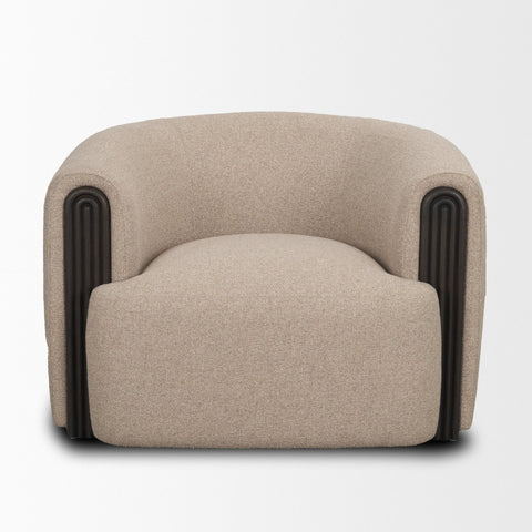 Kornelia Mushroom Fabric Barrel Accent Chair -2