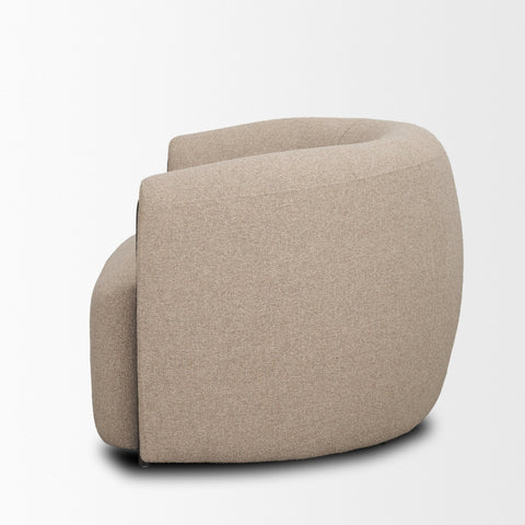 Kornelia Mushroom Fabric Barrel Accent Chair -3