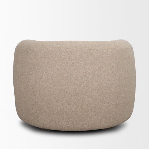 Kornelia Mushroom Fabric Barrel Accent Chair -4