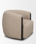 Kornelia Mushroom Fabric Barrel Accent Chair -5