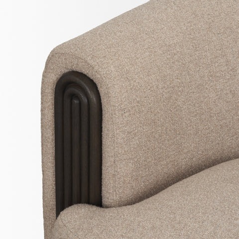 Kornelia Mushroom Fabric Barrel Accent Chair -6