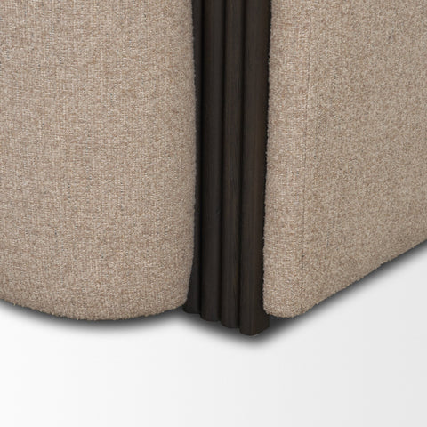 Kornelia Mushroom Fabric Barrel Accent Chair -7