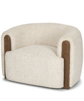 Kornelia Oatmeal Fabric Barrel Accent Chair-1