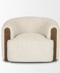 Kornelia Oatmeal Fabric Barrel Accent Chair-2