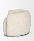 Kornelia Oatmeal Fabric Barrel Accent Chair-3