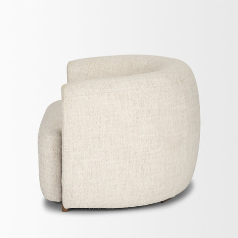 Kornelia Oatmeal Fabric Barrel Accent Chair-3
