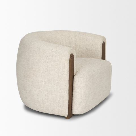 Kornelia Oatmeal Fabric Barrel Accent Chair-5